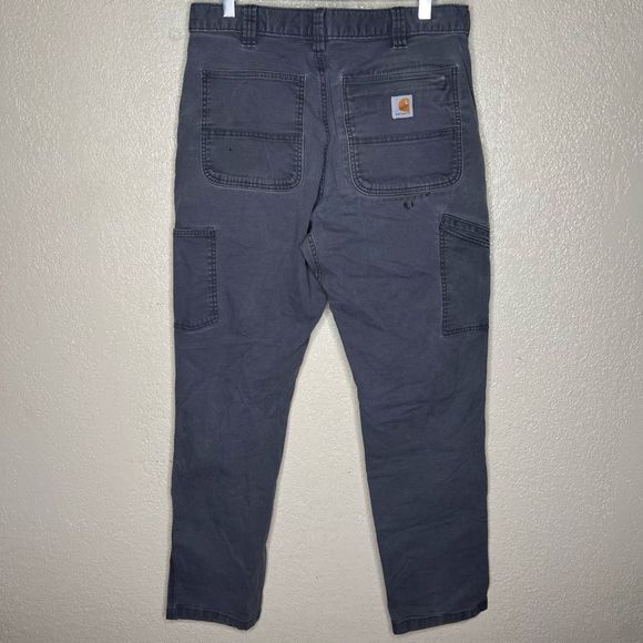 Carhartt Double Knee Gray Pants 34X34 - Picture 5 of 8